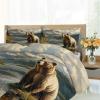 RUHEYIA Bears Bedding Sets Twin Wildlife Duvet Cover Natural Snow Mountains Kids Duvet Cover Bedding Set for Kids Teens Adults view 4