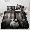RUHEYIA Acoustic Guitar Bedding Sets California King Distressed Wood Grain Comforter Cover Vintage Style 3D Bedding Set Cover with Zipper Quilt Cover 2 Pillowcases view 2