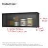 SMGCEHC Freestanding Kitchen Wall Storage Cabinet, Wall Mounted Spice Organizer Rack, Push-to-Open Flip Glass Door, Hanging Display Rack for Living Room, Dining Room, Bathroom(A,19.7''x7.5''x11.8'') view 2