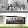 SMGCEHC Freestanding Kitchen Wall Storage Cabinet, Wall Mounted Spice Organizer Rack, Push-to-Open Flip Glass Door, Hanging Display Rack for Living Room, Dining Room, Bathroom(A,19.7''x7.5''x11.8'') view 3