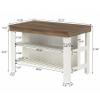 Tribesigns Kitchen Island with Storage Shelves view 2