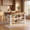 Tribesigns Kitchen Island with Storage Shelves view 3