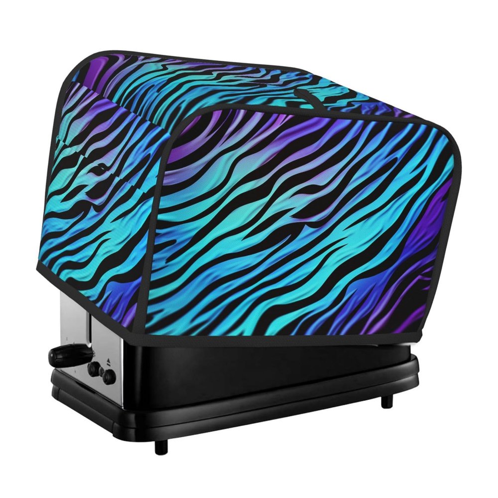 2 Slice Toaster Cover with Pocket Universal Size Toasters Dusts Covers Purple Camouflage Zebra Stripes Bread Machine Cover & Protection Bread Machine Protector Small Kitchen Appliance Covers