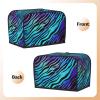 2 Slice Toaster Cover with Pocket Universal Size Toasters Dusts Covers Purple Camouflage Zebra Stripes Bread Machine Cover & Protection Bread Machine Protector Small Kitchen Appliance Covers view 3