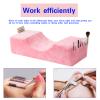 Mobaigift Comfortable Eyelash Extension Pillow Memory Foam Neck Pillow,Beauty Salon Eyelash Pillows with Velvet Cover Curved Lash Pillow with Neck SupportPink view 3