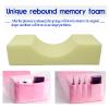 Mobaigift Comfortable Eyelash Extension Pillow Memory Foam Neck Pillow,Beauty Salon Eyelash Pillows with Velvet Cover Curved Lash Pillow with Neck SupportPink view 4