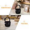 Cabilock 2pcs Wedding Flower Girl Baskets Black Bridal Flower Storage Basket With Rhinestone Decor For Engagement Ceremony Party Decor view 4