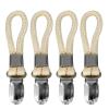4Pcs Braided Cotton Loop Metal Towel Clips Household Organization Supplies for Home Bedroom Dormitory Organize Rack Kitchen Towel Clips for Hanging view 1