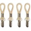 4Pcs Braided Cotton Loop Metal Towel Clips Household Organization Supplies for Home Bedroom Dormitory Organize Rack Kitchen Towel Clips for Hanging view 3