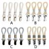4Pcs Braided Cotton Loop Metal Towel Clips Household Organization Supplies for Home Bedroom Dormitory Organize Rack Kitchen Towel Clips for Hanging view 4