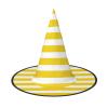 LHBALXQHTY Lemon Zest Yellow Stripes Pattern Print Halloween Hat Durable And Comfortable Oxford Cloth Witch Hat view 1