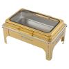 Chafing Dishes for Buffet, 9 QT Square Chafing Dish w/Transparent Hydraulic Lid & Food Pan, Stainless Steel Buffet Warmer for Catering, Parties, Events, Weddings(Gold) view 4