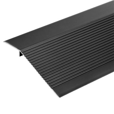 WOHATOO Tile Transition Strip Carpet Edging Trim, Aluminum Door Floor Transition Strip for Laminate Doorway Edge(Black)