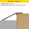 WOHATOO Tile Transition Strip Carpet Edging Trim, Aluminum Door Floor Transition Strip for Laminate Doorway Edge(Black) view 3