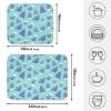 Blue Christmas Tree Dish Drying Mat for Kitchen, Absorbent Microfiber Dishes Drainer Mats, 16x18 Inch view 2