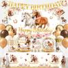 Xynic 211Pcs Horse Birthday Decorations Tableware Set, 25 Serves view 1