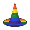 LHBALXQHTY Rainbow Flag Print Halloween Hat Durable And Comfortable Oxford Cloth Witch Hat view 1