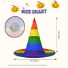 LHBALXQHTY Rainbow Flag Print Halloween Hat Durable And Comfortable Oxford Cloth Witch Hat view 3
