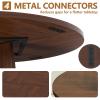 47 Round Dining Room Table, Brown Kitchen Table for 4, Wooden|Farmhouse|Circle|1.18 Table Top|300lb Weight Capacity|Easy Assembly| (Walnut Brown) view 3
