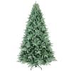 6 Ft Blue Spruce Artificial Christmas Tree, Hinged Unlit Xmas Trees with 1390 PE&PVC Mixed Branch Tips, Home Holiday School Decor with Foldable Base Easy Setup view 2