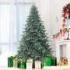 6 Ft Blue Spruce Artificial Christmas Tree, Hinged Unlit Xmas Trees with 1390 PE&PVC Mixed Branch Tips, Home Holiday School Decor with Foldable Base Easy Setup view 3