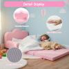 Tiita Kids Sofa, 2-in-1 Soft Toddler Couch Fold Out, Cloud-Like Comfy Couch Toddler Reading Chair with Carrying Handle Washable Cover, Kids Furniture for Boys and Girls view 2