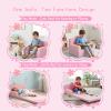 Tiita Kids Sofa, 2-in-1 Soft Toddler Couch Fold Out, Cloud-Like Comfy Couch Toddler Reading Chair with Carrying Handle Washable Cover, Kids Furniture for Boys and Girls view 4