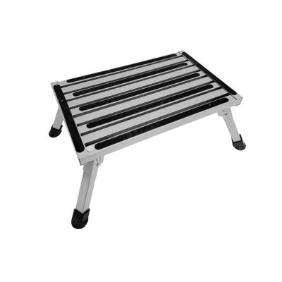 Aluminium Folding Step Stool with Non Slip Rubber Feet, Portable Foldable Design Step Ladder for Caravan Camping RV Access