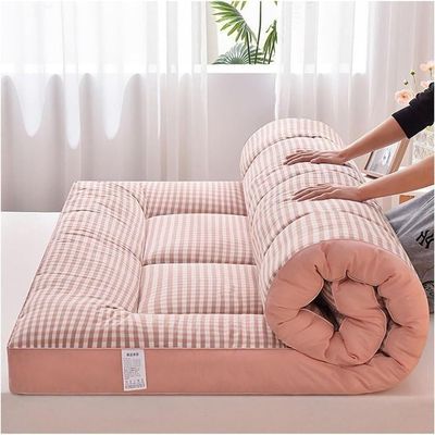 Thick Japanese Futon Mattress, Portable Roll-Up Mattress, Twin/Full/Queen Size, Soft and Comfortable, Non-Slip and Breathable (Blue, 150 x 200 cm)