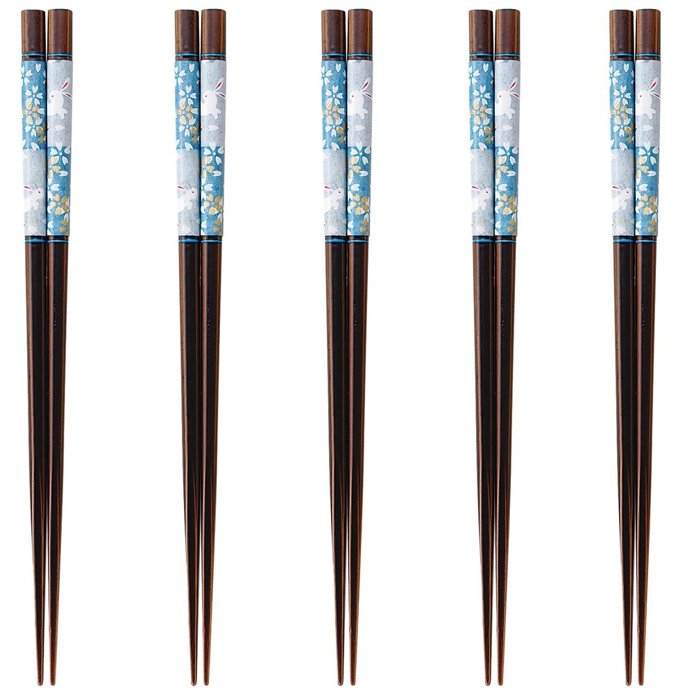 J-kitchens PID594348 Japanese Chopsticks, Set of 5 Pairs, Material: Wood, Chopsticks, Made in Japan