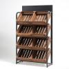 3/4 Tier Solid Wood Kitchen Shelf Rack for Fruits & Vegetables, Large Display Stand for Commercial Supermarket Use, Multi-layer Storage Organizer for Potato, Onion(F-4 Tier) view 1