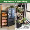 3/4 Tier Solid Wood Kitchen Shelf Rack for Fruits & Vegetables, Large Display Stand for Commercial Supermarket Use, Multi-layer Storage Organizer for Potato, Onion(F-4 Tier) view 3