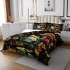 Manfei Cute Frog Bedspread Queen Size,Mushroom Flower Butterfly Coverlet Set 3pcs,Botanical Floral Quilted Coverlet with 2 Pillowcases,Kids Boys Room Decor,Soft Bedding Quilt view 4