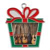 ZERAOKE Christmas Ornaments Set, Non-Fade Festive Tree Hangers, Fireplace Mantel & Party Decorations with Hanging Rope, Elegant Holiday Home Decor Gift, Guitar Bass Music Alloy Christmas Pendant view 1
