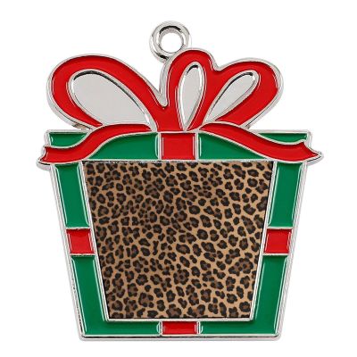 ZERAOKE Christmas Ornaments Set, Non-Fade Festive Tree Hangers, Fireplace Mantel & Party Decorations with Hanging Rope, Elegant Holiday Home Decor Gift, Wild Leopard Animal Alloy Christmas Pendant