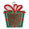 ZERAOKE Christmas Ornaments Set, Non-Fade Festive Tree Hangers, Fireplace Mantel & Party Decorations with Hanging Rope, Elegant Holiday Home Decor Gift, Wild Leopard Animal Alloy Christmas Pendant view 1