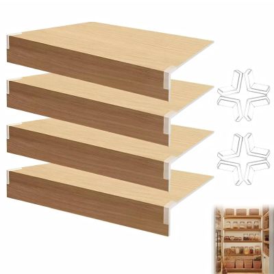 4 Pcs Wire Shelf Covers PVC Wire Rack Covers-Not Wood 0.31" Thick Moisture-Resistant & Easy-to-Clean Organizer Liners for Office,Bathroom,Kitchen 37x16in