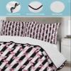 Summer Quilts Twin XL Size, Lightweight Quilted Coverlet Cute Pink Bow Comforter Set for Bed, All Season Bedspreads Black White Striped Preppy Aesthetic Quilt Bedding with 2 Pillowcases 68x98 Inch view 3