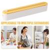 Aluminum Foil Magnetic Organizer - Food Film Dispenser, Tin Foil Dispenser with Cutter for Food Film(Yellow) view 4