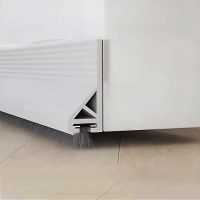 Bottom of Door Barrier Cuttable Household Door Draft Stopper,Bottom of Door Sweep, Under Door Draft Stopper for Block Cold Wind(Milk,1pcs)
