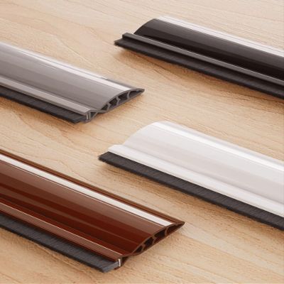 92cm Draft Excluder for Doors, Self-Adhesive Door Draft Excluder Strip Brush, Can Be Cut to Size - Draught Excluder Brush(Black,1pcs)