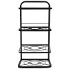 4 Tier Pots Organizer, Height Kitchen Pan Rack, Space Saving Under Sink Cabinet Storage, Modern Iron Pot Pan elf for Countertop with 5 Accessories, Easy Install for Neat Kitchen view 1