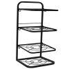 4 Tier Pots Organizer, Height Kitchen Pan Rack, Space Saving Under Sink Cabinet Storage, Modern Iron Pot Pan elf for Countertop with 5 Accessories, Easy Install for Neat Kitchen view 4