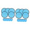 10 Pieces Folding Fans 9.84 Inch Diameter Nylon Polyester Hand Fans for DIY Outdoor Activities Party Decor- Blue view 1