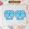 10 Pieces Folding Fans 9.84 Inch Diameter Nylon Polyester Hand Fans for DIY Outdoor Activities Party Decor- Blue view 2
