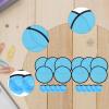 10 Pieces Folding Fans 9.84 Inch Diameter Nylon Polyester Hand Fans for DIY Outdoor Activities Party Decor- Blue view 3