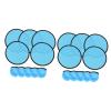 10 Pieces Folding Fans 9.84 Inch Diameter Nylon Polyester Hand Fans for DIY Outdoor Activities Party Decor- Blue view 4