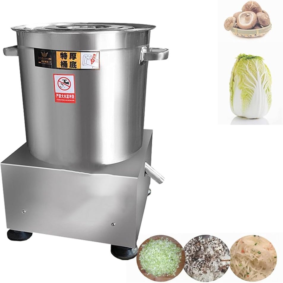 Stainless Steel Centrifugal Cabbage Spin Dryer - 2-4kg Capacity, Green Vegetable Dewatering Machine & Food Dehydrator Separator