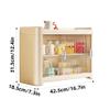 BSNRSNMFA Mug Cup Holder, Wine Glass Storage Rack, Plastic Display Cabinets, Countertop Rack with Transparent Door for Kitchen, Dining Room(White) view 2