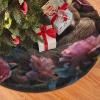 48" Christmas Tree Skirt Soft Plush Christmas Trees Mat Sloths Hugging Each Other Tree Skirt Farmhouse Christmas Decor Xmas Trees Skirts Decoration Mat for New Year view 1